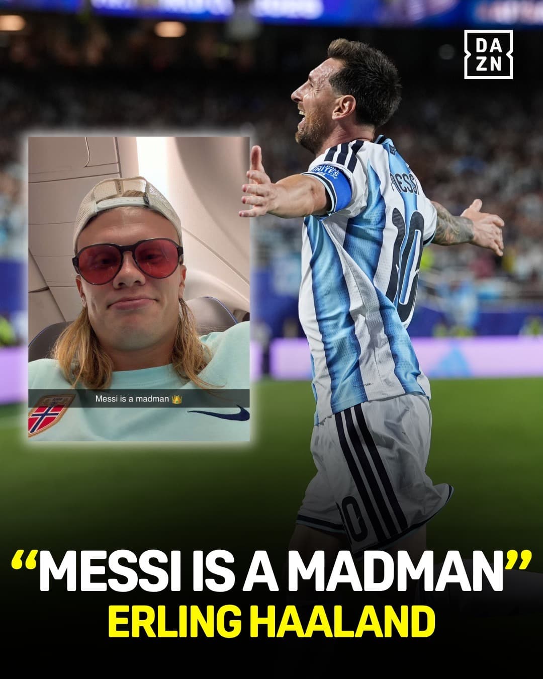 Haaland elogia Messi após exibição no Mundial